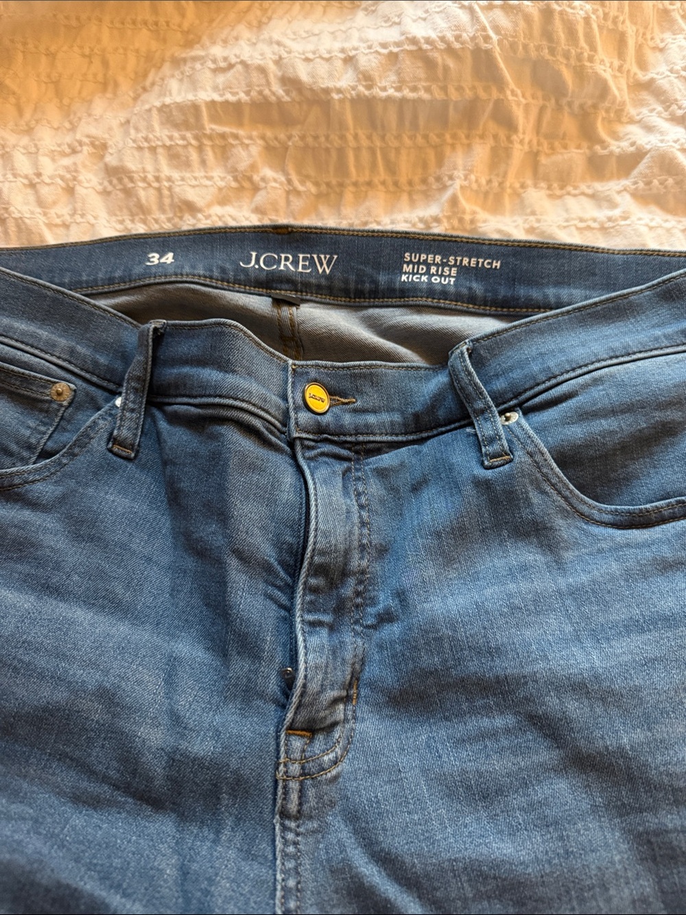 J. Crew Mid-Rise Super-Stretch Jeans - Denim Blue
